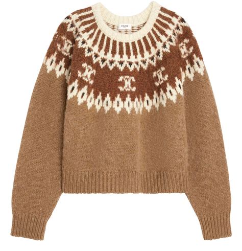 Women's Crew neck sweater in Triomphe Fair Isle wool 